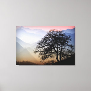 Smoky Mountain Sunset från Blue Ridge Parkway Canvastryck