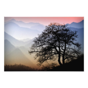 Smoky Mountain Sunset från Blue Ridge Parkway Fototryck