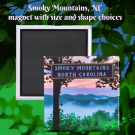 Smoky Mountains North Carolina Fantastisk View Magnet