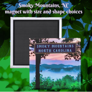 Smoky Mountains North Carolina Fantastisk View Magnet
