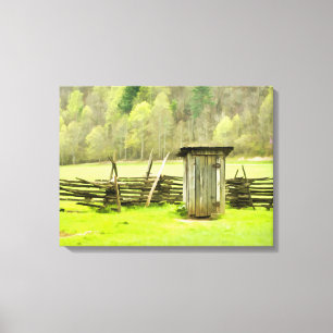 Smoky Mountains Outhouse Canvastryck