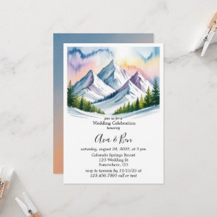 Smoky Mountains Winter Wedding Firande Inbjudningar