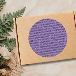 Smoky Plum Glitter Style Horizontal Stripes Runt Klistermärke