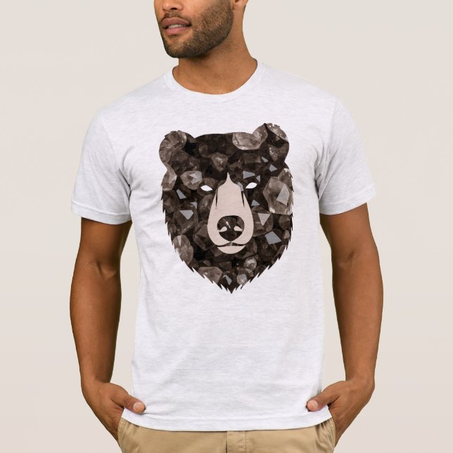 Smoky Quartz Bear Crystal T Shirt (Framsida)