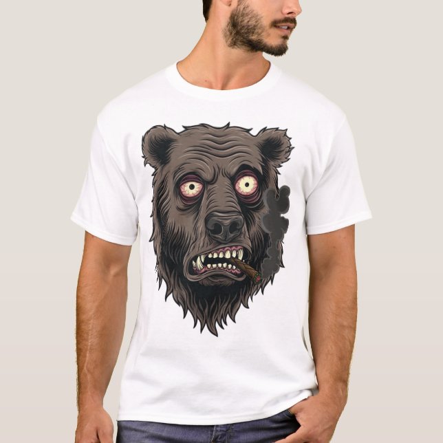 Smoky the Bear i fantasistil T Shirt (Framsida)