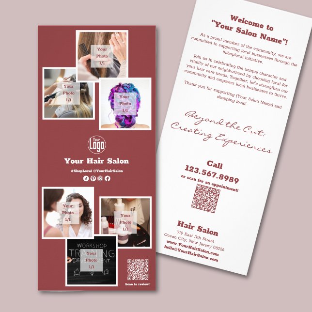 Smoky Topaz Hair Salon #ShopLocal Reklamkort (Smoky Topaz Hair Salon #ShopLocal Rack Card)