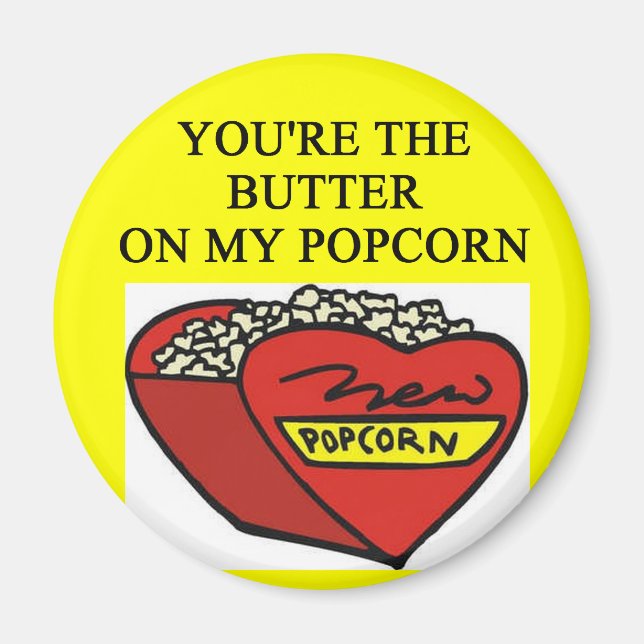 Smöld popcorn älskare magnet (Framsidan)