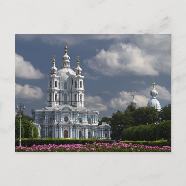 Smolny-katedral i Sankt Petersburg, Ryssland Vykort (Framsida)