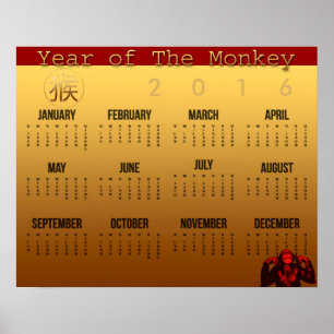 Smonkeyårskalender Affisch 2016