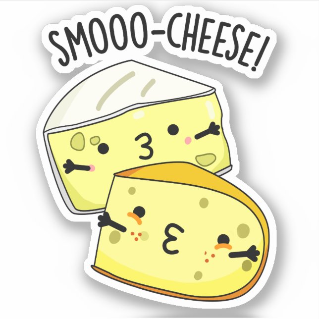 Smoo-ost Funny Cheese Pun Klistermärken (Framsida)