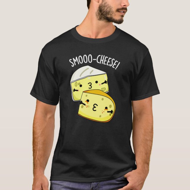 Smoo-ost Funny Cheese Pun Mörk BG T Shirt (Framsida)