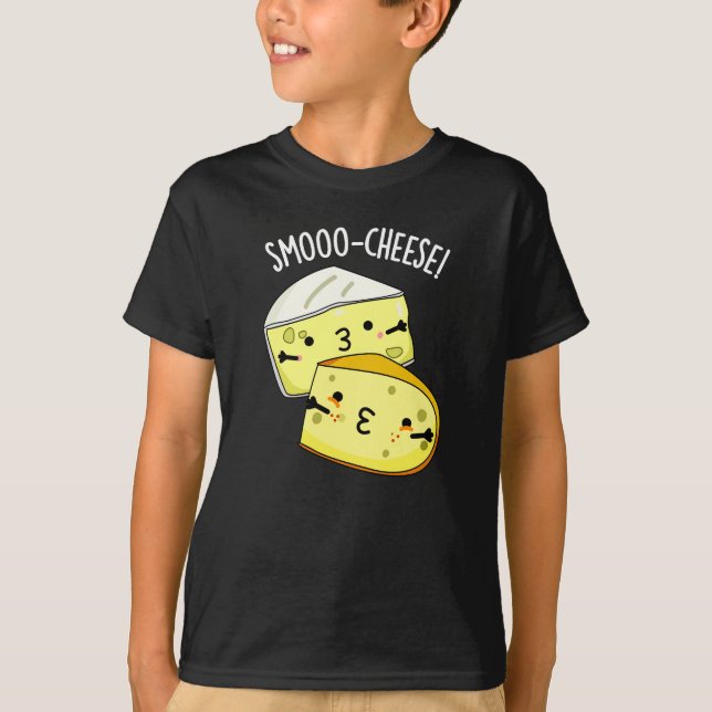 Smoo-ost Funny Cheese Pun Mörk BG T Shirt (Framsida)