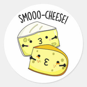 Smoo-ost Funny Cheese Pun Runt Klistermärke