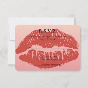 Smooch Läppar Bröllop OSA Kort
