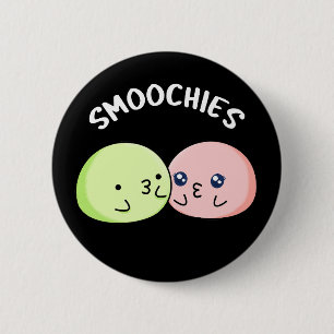 Smoochies Funny Kissing Mochi Pun Mörk BG Knapp