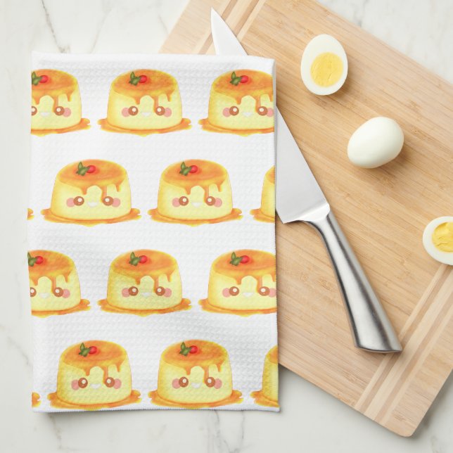 Smooth and Creamy Caramel Spain Flan Kökshandduk (Vikt i Fjärdedel)