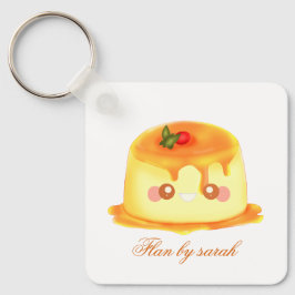 Smooth and Creamy Caramel Spain Flan Nyckelring