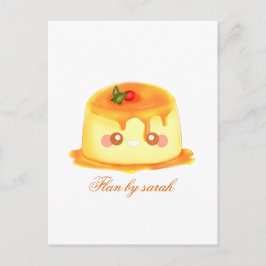 Smooth and Creamy Caramel Spain Flan Vykort