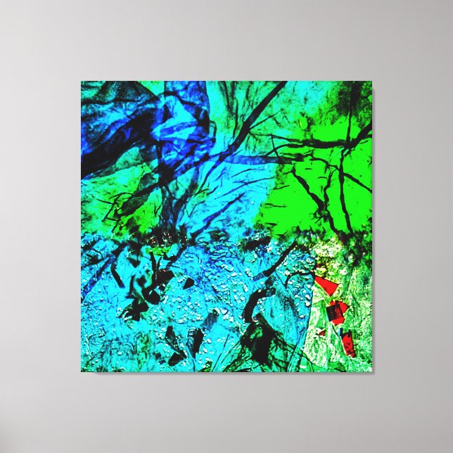 Smooth blue abstract Stretched Canvas Print,Calm  (Framsida)