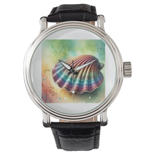 Smooth Clam in the Ocean Light 040924AREF117 - Wat Armbandsur (Framsida)