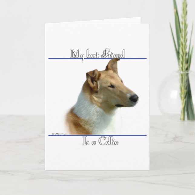 Smooth Collie Best Friend 2 Helgkort (Framsida)