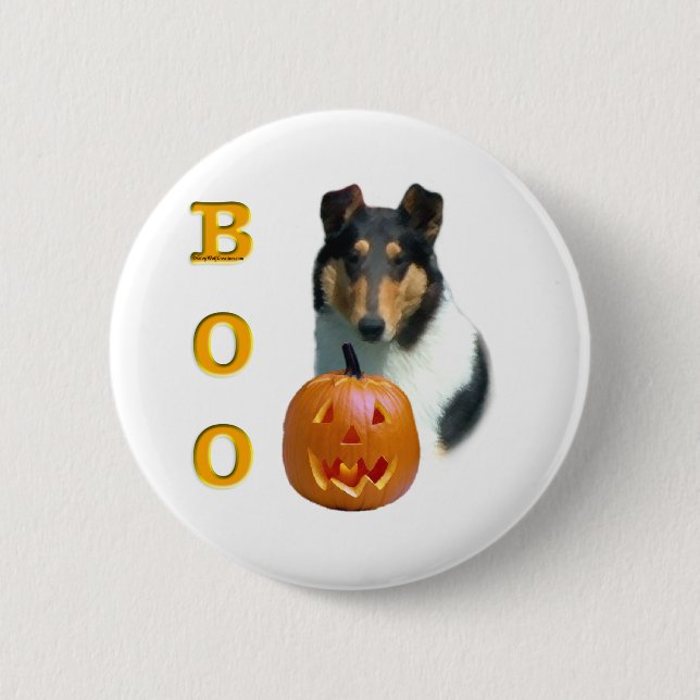 Smooth Collie Boo - Button Knapp (Framsida)