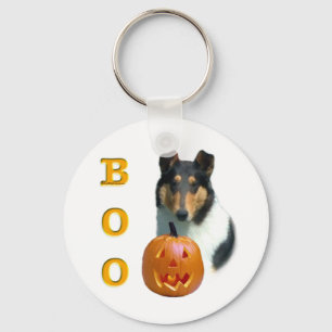 Smooth Collie Boo Keychain Nyckelring