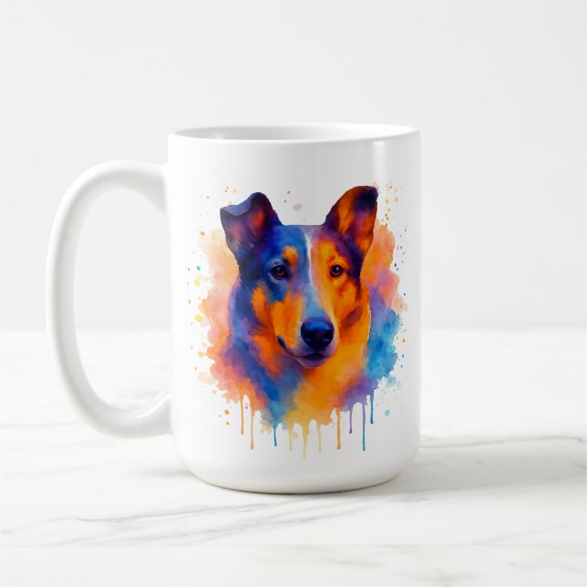 Smooth Collie Coffee Mugg (Vänster)