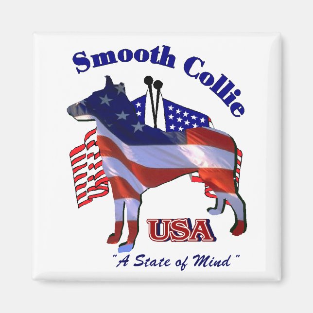 Smooth Collie Gifts Magnet (Framsidan)