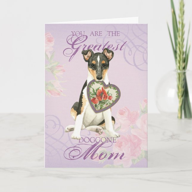 Smooth Collie Heart Mamma Kort (Framsida)