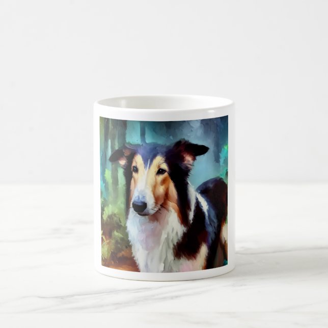 Smooth Collie Hund Kaffemugg (Center)