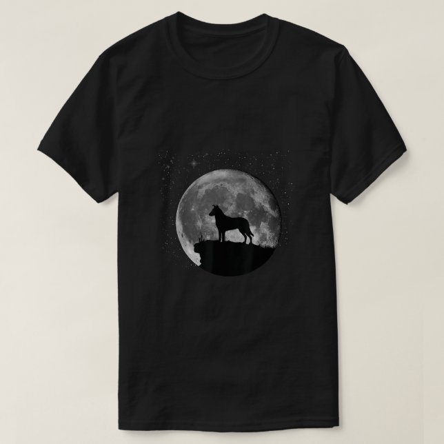 Smooth Collie Hund Måne T Shirt (Design framsida)