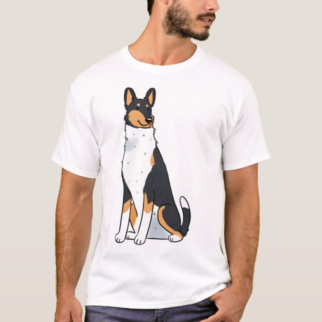 Smooth Collie Hund T Shirt (Framsida)