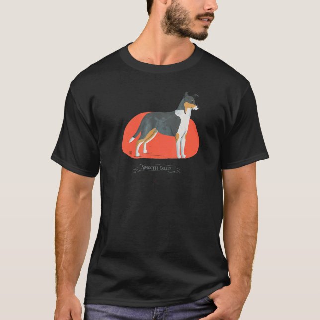 Smooth Collie Hund T Shirt (Framsida)