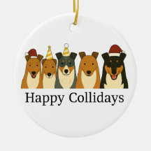 Smooth Collie jul Ornament