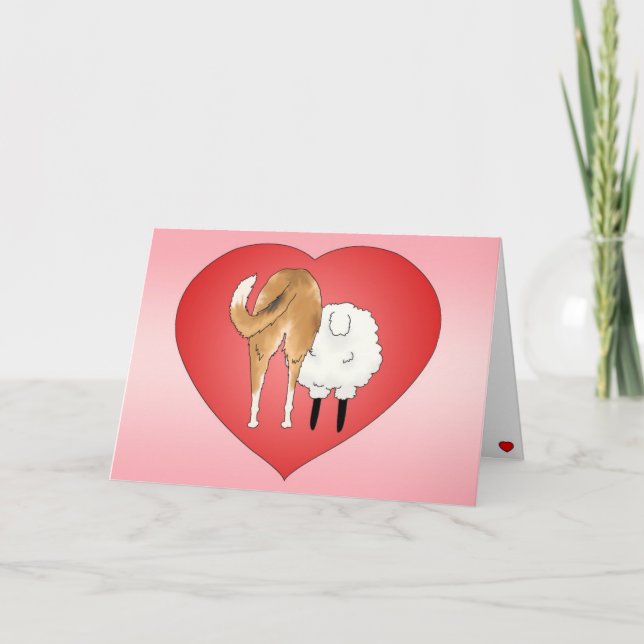 Smooth Collie Valentine Day Helgkort (Framsida)