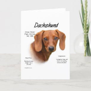 Smooth Dachshund Möt rasen Helgkort