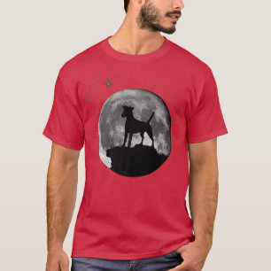 Smooth Fo Terrier Hund Måne T Shirt