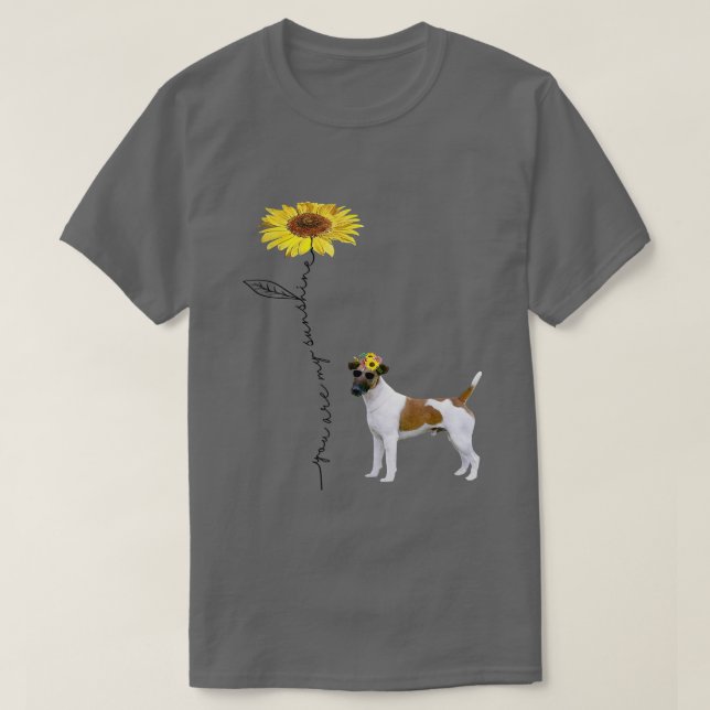 Smooth Fo Terrier, mina vänner, solsken T Shirt (Design framsida)