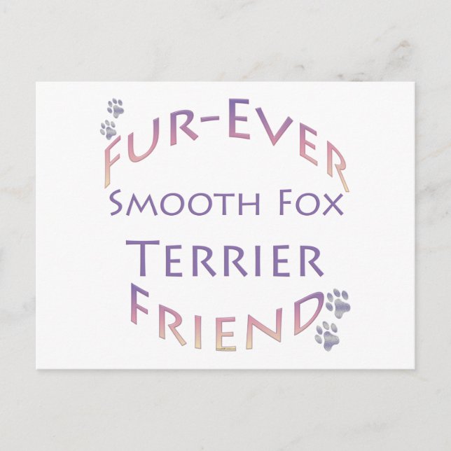 Smooth Fox Terrier Furever Friend Vykort (Framsida)