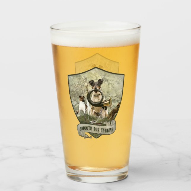 Smooth Fox Terrier Glaskopp (Baksida fylld)