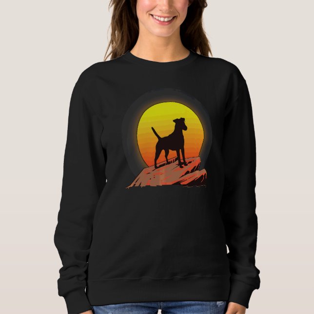 Smooth Fox Terrier Hund Sunrise T Shirt (Framsida)