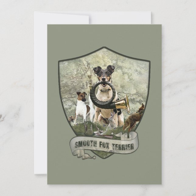 Smooth Fox Terrier Inbjudningar (Framsida)