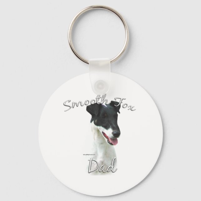 Smooth Fox Terrier Pappa 2 Nyckelring (Framsida)