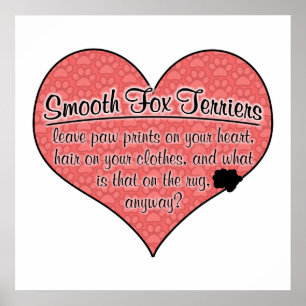 Smooth Fox Terrier Tass avtryck Dog Humor Poster