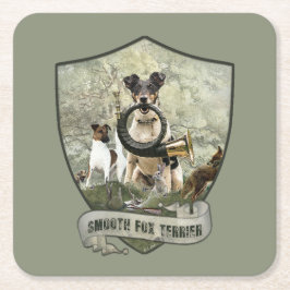 Smooth Fox Terrier Underlägg Papper Kvadrat