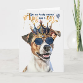 Smooth Jack Russell Kung för Day Funny Birthday Kort