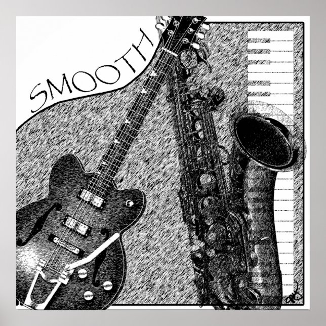 Smooth Jazz Poster Sketch (Framsidan)