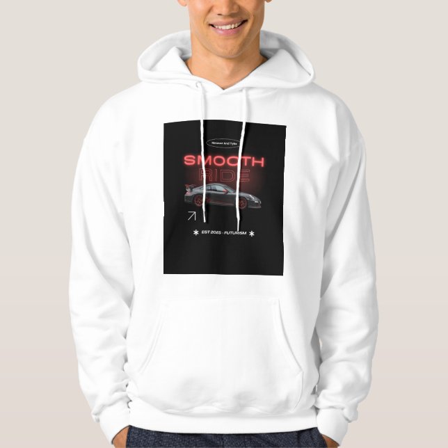 Smooth Ride Car Design | Automotive Streetwear Art Hoodie (Framsida)