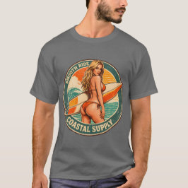 Smooth Ride Coastal Supply | Surf Pin-up Graphic T Shirt